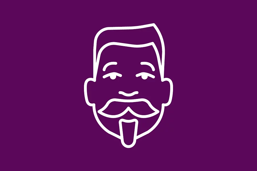 White FES icon shows the Head of Friedrich Ebert on a purple background