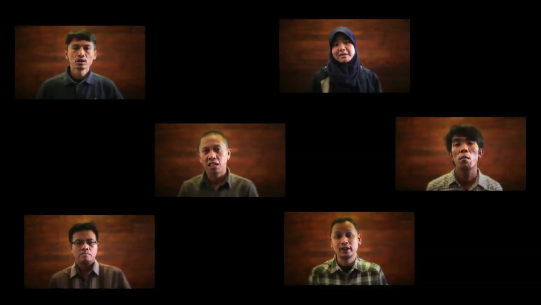 Six journalists involved in this documentary movie | Photo by Aliansi Jurnalis Independen